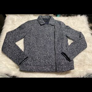 Banana Republic Blue Asymmetrical Zip Sweater